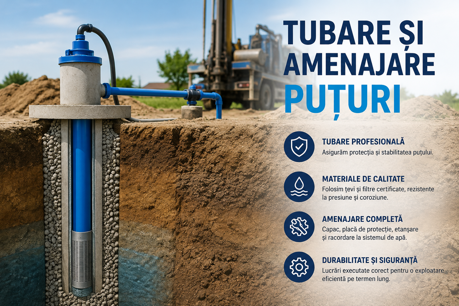 tubare și amenajare puțuri